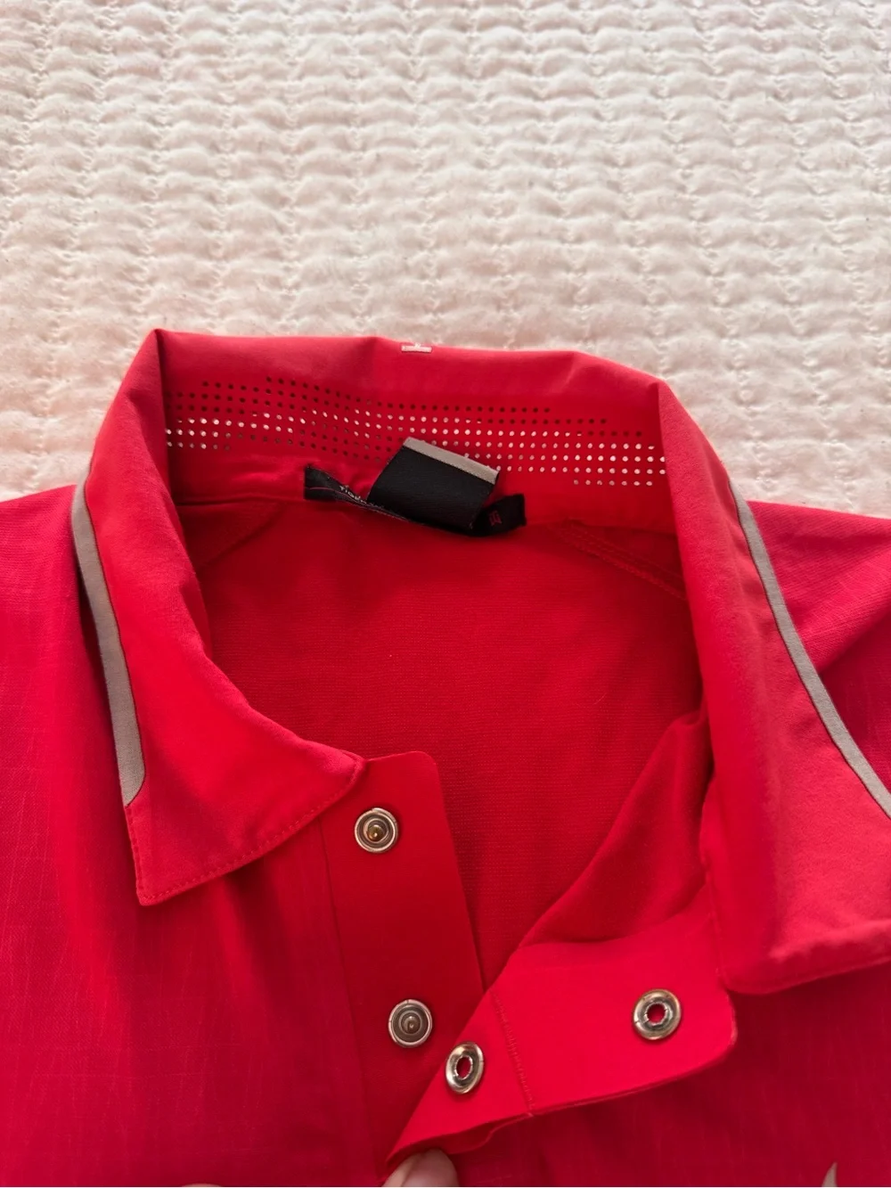 Nike red Tiger Woods Collection Dri-FIT Golf Polo shirt- Size S